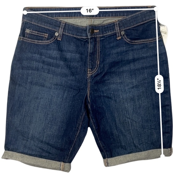 NWT — GAP Factory Denim Bermuda Shorts in Navy Blue - Picture 5 of 5